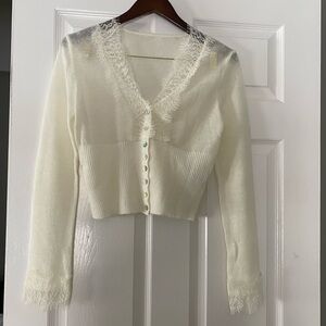 Dazy Lace Collared Cardigan